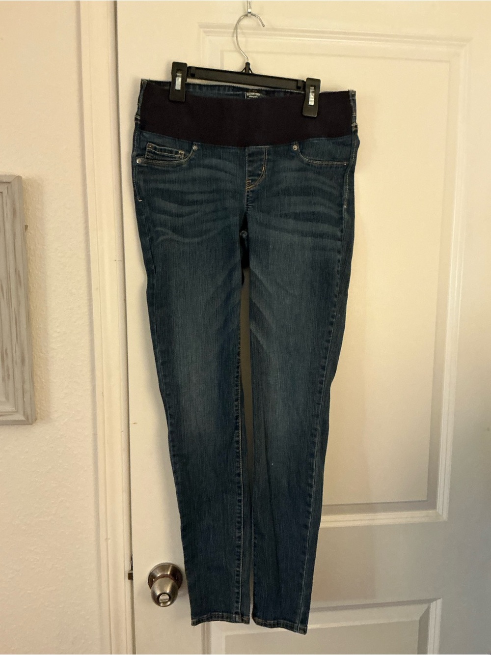Signature by Levi Strauss Gold Label Baby Bump Skinny Maternity Jeans Blue small